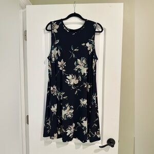 Cynthia Rowley Navy Floral Midi Dress